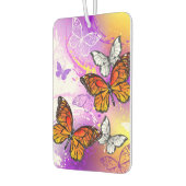 Monarch Butterflies on Purple Background Autolufterfrischer (Links)