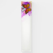 Monarch Butterflies on Purple Background Banner (Vertikal)