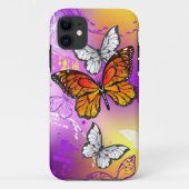 Monarch Butterflies on Purple Background Case-Mate iPhone Hülle (Rückseite)
