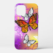 Monarch Butterflies on Purple Background Case-Mate iPhone Hülle (Rückseite)