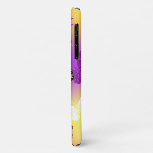 Monarch Butterflies on Purple Background Case-Mate iPhone Hülle (Hinten/Links)