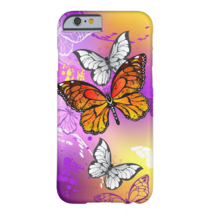 Monarch Butterflies on Purple Background Barely There iPhone 6 Hülle