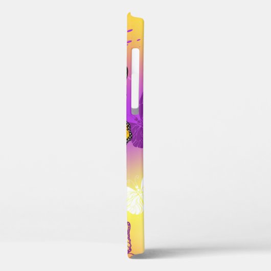 Monarch Butterflies on Purple Background Case-Mate iPhone Hülle (Rückseite / Links)