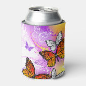 Monarch Butterflies on Purple Background Dosenkühler (Kanne Vorderseite)