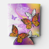 Monarch Butterflies on Purple Background Dosenkühler (Vorderseite)