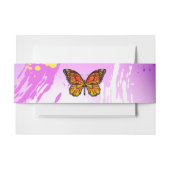 Monarch Butterflies on Purple Background Einladungsbanderole (Vorderseite Beispiel)