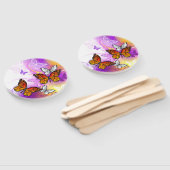 Monarch Butterflies on Purple Background Fächer (Non-assembled)