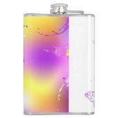 Monarch Butterflies on Purple Background Flachmann (Rückseite)