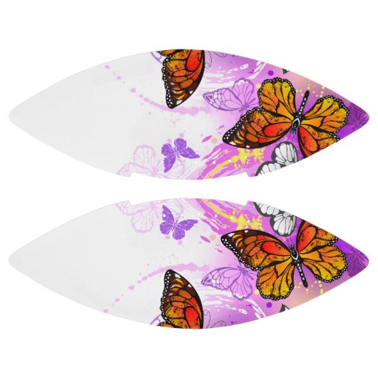 Monarch Butterflies on Purple Background Football (Paneele)