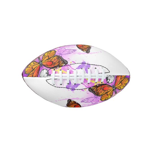 Monarch Butterflies on Purple Background Football (Vorderseite)