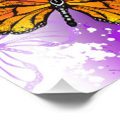 Monarch Butterflies on Purple Background Fotodruck (Ecke)