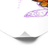 Monarch Butterflies on Purple Background Fotodruck (Ecke)