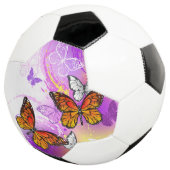 Monarch Butterflies on Purple Background Fußball (Dreiviertel)
