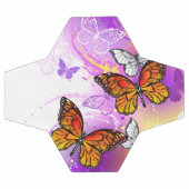 Monarch Butterflies on Purple Background Fußball (Flach)
