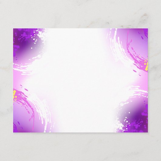 Monarch Butterflies on Purple Background Hinweiskarte (Rückseite)