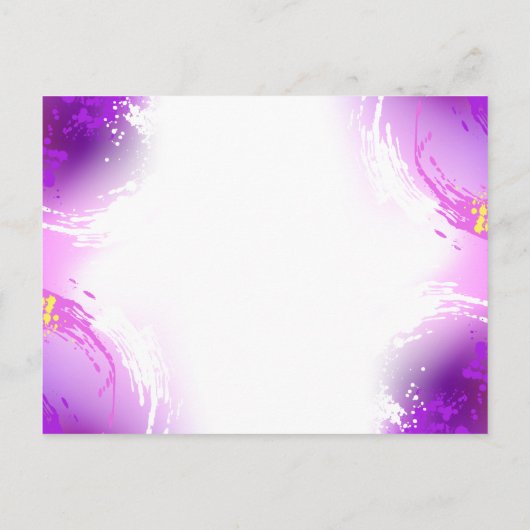 Monarch Butterflies on Purple Background Hinweiskarte (Rückseite)