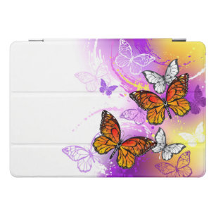 Monarch Butterflies on Purple Background iPad Pro Cover