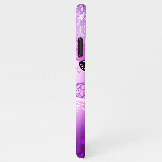 Monarch Butterflies on Purple Background iPhone Hülle (Rechte Seite)