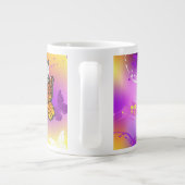 Monarch Butterflies on Purple Background Jumbo-Tasse (Rückseite)