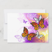 Monarch Butterflies on Purple Background Karte (Vorderseite)