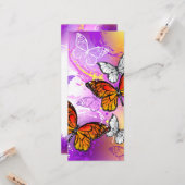 Monarch Butterflies on Purple Background Karte (Vorderseite/Rückseite Beispiel)