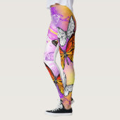 Monarch Butterflies on Purple Background Leggings (Links)