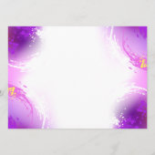 Monarch Butterflies on Purple Background Menükarte (Rückseite)