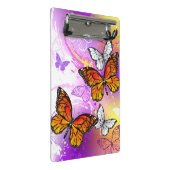 Monarch Butterflies on Purple Background Mini Klemmbrett (Schrägansicht)