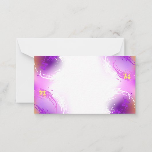 Monarch Butterflies on Purple Background Mitteilungskarte (Rückseite)