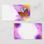 Monarch Butterflies on Purple Background Mitteilungskarte (Vorne/Hinten)