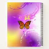 Monarch Butterflies on Purple Background Notizblock (Rückseite)
