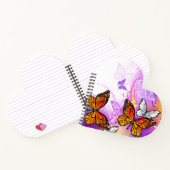 Monarch Butterflies on Purple Background Notizblock (Innenseite)