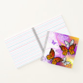 Monarch Butterflies on Purple Background Notizblock (Innenseite)