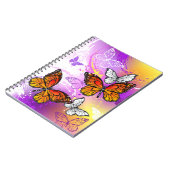 Monarch Butterflies on Purple Background Notizblock (Linke Seite)