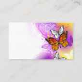 Monarch Butterflies on Purple Background Platzkarte (Vorderseite)