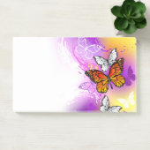 Monarch Butterflies on Purple Background Post-it Klebezettel (Büro)