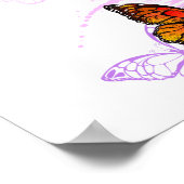 Monarch Butterflies on Purple Background Poster (Ecke)