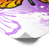 Monarch Butterflies on Purple Background Poster (Ecke)