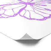Monarch Butterflies on Purple Background Poster (Ecke)