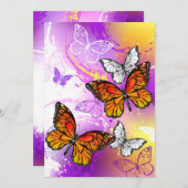 Monarch Butterflies on Purple Background Programm (Vorne/Hinten)