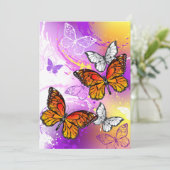 Monarch Butterflies on Purple Background Programm (Stehend Vorderseite)