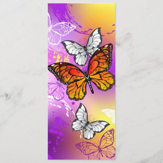 Monarch Butterflies on Purple Background Programm (Vorderseite)