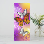 Monarch Butterflies on Purple Background Programm (Stehend Vorderseite)