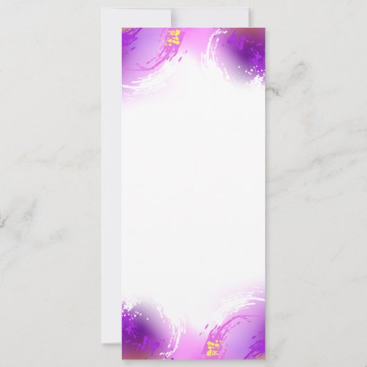 Monarch Butterflies on Purple Background Save The Date (Rückseite)