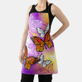 Monarch Butterflies on Purple Background Schürze (InSitu)