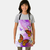 Monarch Butterflies on Purple Background Schürze (Insitu)