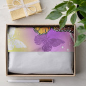 Monarch Butterflies on Purple Background Seidenpapier (Geschenk)