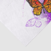 Monarch Butterflies on Purple Background Seidenpapier (Ausschnitt)
