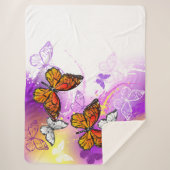 Monarch Butterflies on Purple Background Sherpadecke (Vorderseite)