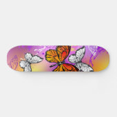 Monarch Butterflies on Purple Background Skateboard (Horizontal)